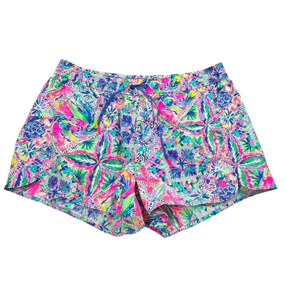 Lilly Pulitzer Womens Medium Runaround Shorts Dancing on The Deck 4" Inseam